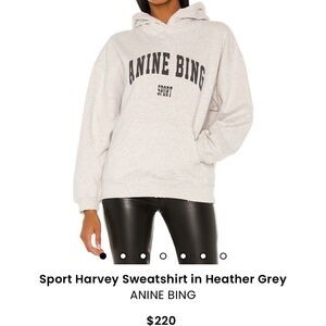 Anine Bing Sport Harvey Sweatshirt in Heather Grey